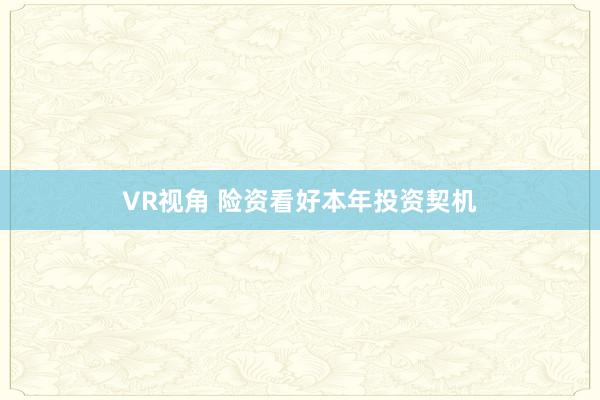 VR视角 险资看好本年投资契机