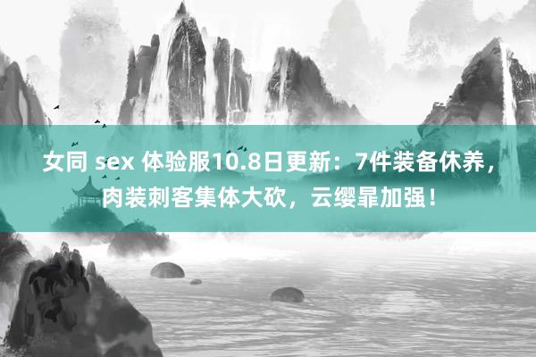 女同 sex 体验服10.8日更新:7件装备休养,肉装刺客集体大砍,云缨暃加强!