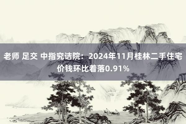 老师 足交 中指究诘院:2024年11月桂林二手住宅价钱环比着落0.91%