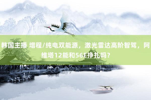 韩国主播 增程/纯电双能源,激光雷达高阶智驾,阿维塔12能和56E挣扎吗?