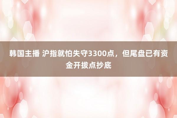 韩国主播 沪指就怕失守3300点,但尾盘已有资金开拔点抄底
