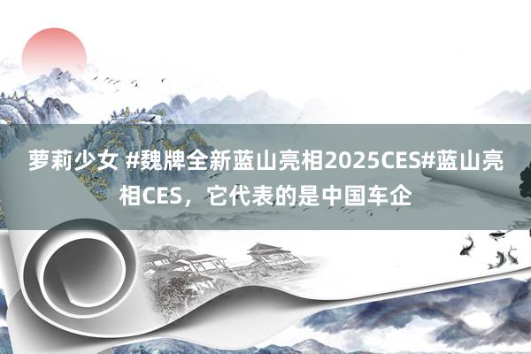 萝莉少女 #魏牌全新蓝山亮相2025CES#蓝山亮相CES,它代表的是中国车企