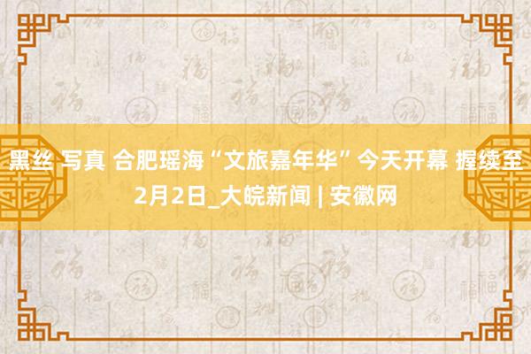 黑丝 写真 合肥瑶海“文旅嘉年华”今天开幕 握续至2月2日_大皖新闻 | 安徽网
