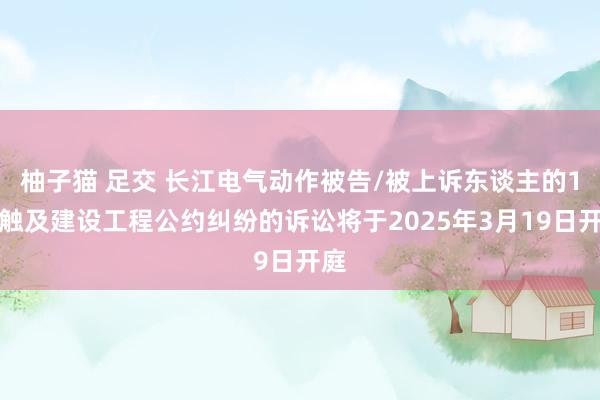 柚子猫 足交 长江电气动作被告/被上诉东谈主的1起触及建设工程公约纠纷的诉讼将于2025年3月19日开庭