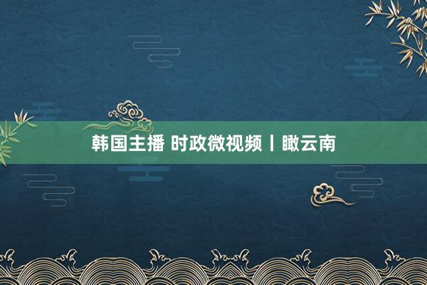 韩国主播 时政微视频丨瞰云南