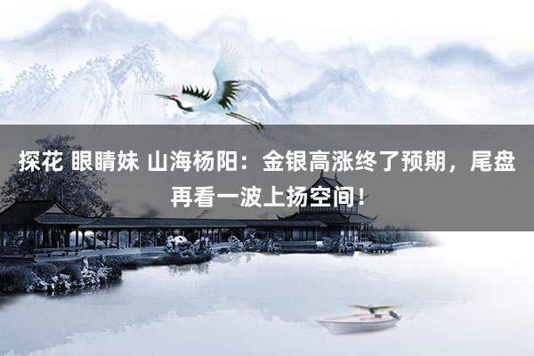 探花 眼睛妹 山海杨阳:金银高涨终了预期,尾盘再看一波上扬空间!