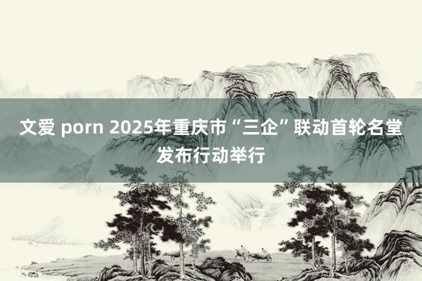 文爱 porn 2025年重庆市“三企”联动首轮名堂发布行动举行