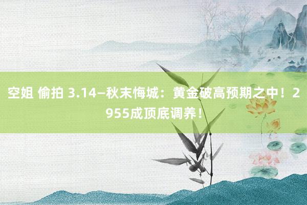 空姐 偷拍 3.14—秋末悔城:黄金破高预期之中!2955成顶底调养!