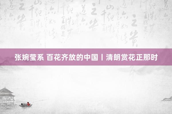 张婉莹系 百花齐放的中国丨清朗赏花正那时
