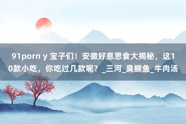 91porn y 宝子们!安徽好意思食大揭秘,这10款小吃,你吃过几款呢?_三河_臭鳜鱼_牛肉汤