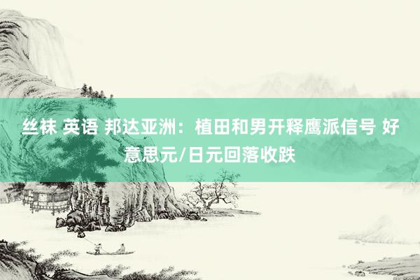 丝袜 英语 邦达亚洲：植田和男开释鹰派信号 好意思元/日元回落收跌