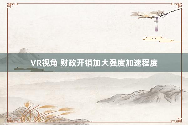 VR视角 财政开销加大强度加速程度