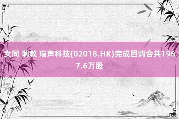 女同 调教 瑞声科技(02018.HK)完成回购合共1967.6万股