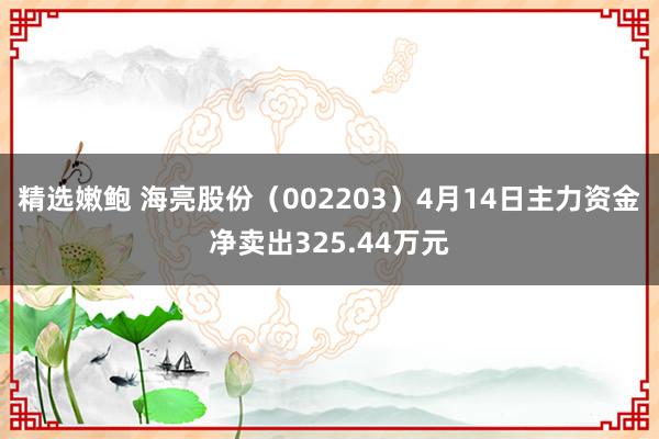 精选嫩鲍 海亮股份(002203)4月14日主力资金净卖出325.44万元