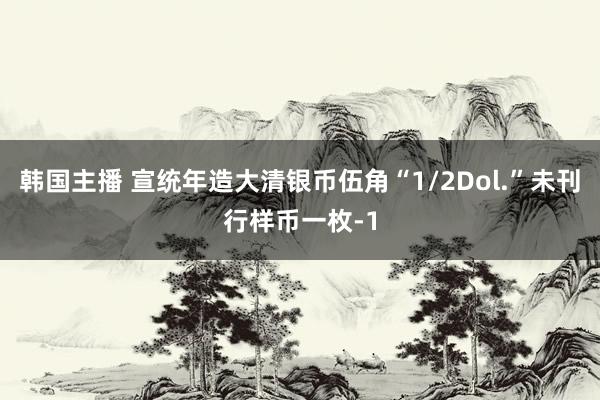 韩国主播 宣统年造大清银币伍角“1/2Dol.”未刊行样币一枚-1