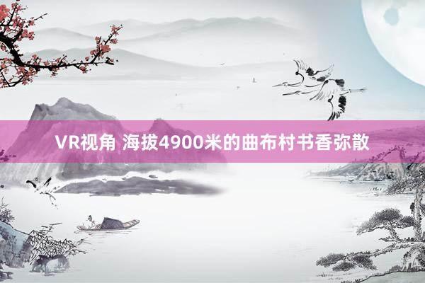 VR视角 海拔4900米的曲布村书香弥散