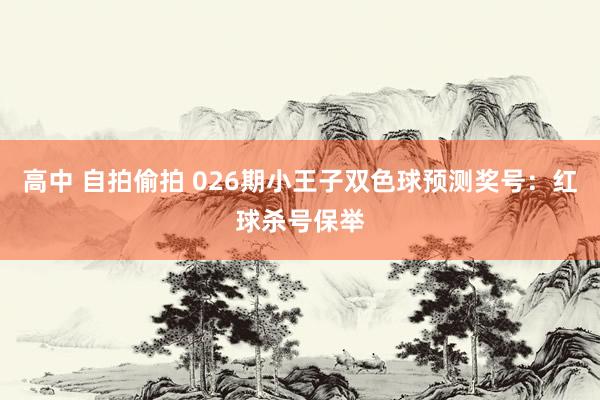 高中 自拍偷拍 026期小王子双色球预测奖号:红球杀号保举